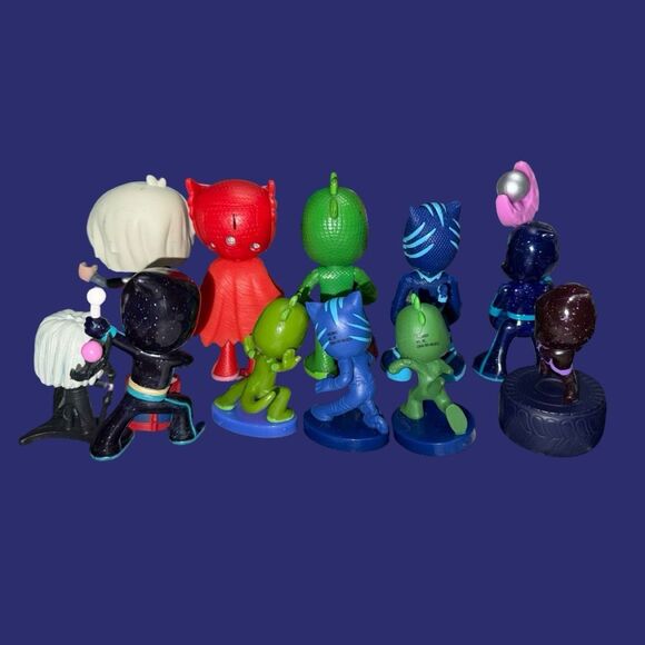 Pj Mask Cars Vehicles Luna Girl, Night Ninja, Gekko, Owlet Cake Toppers Figures - Picture 5 of 6